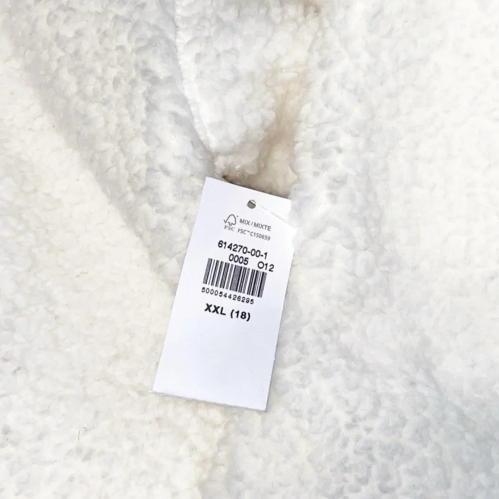 OLD NAVY Girl's Half-Zip Long Sleeve Sherpa Hoodie XXL 18 New With Tags